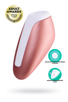Вакуум-волновой бесконтактный стимулятор клитора Satisfyer Love Breeze, силикон, розовый, 9,5 см. (У