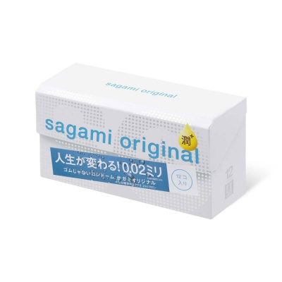 Презервативы SAGAMI Original 002 полиуретановые EXTRA LUB 12шт. (143255)