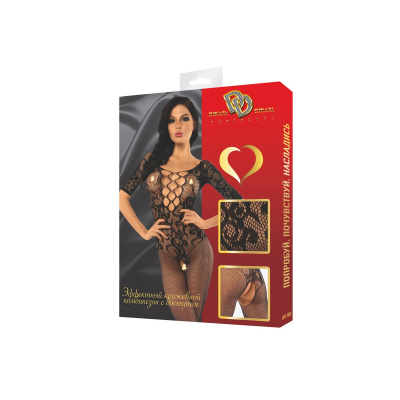 Кэтсьюит (комбинезон-сетка) рукавами 3/4 длины (DJ1052B)