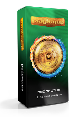 ПРЕЗЕРВАТИВЫ ГЛАДИАТОР РЕБРИСТЫЕ N 12 (мятая упаковка))