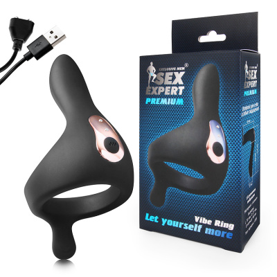 Эрекционное кольцо с вибрацией L 115 мм D 48 мм, 10 режимов вибрации (SEM-55216)