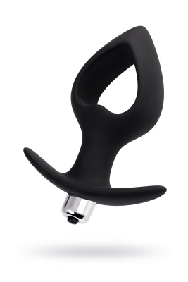 Анальная вибровтулка-расширитель POPO Pleasure by TOYFA Cordis M, силикон, черная, 14 см, d 5,5 (0T-